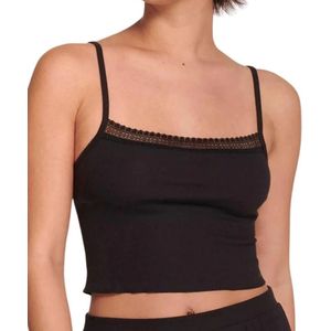 Sloggi Women GO Ribbed Crop top (1-pack), dames korte top, zwart
