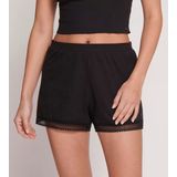 Sloggi - GO Ribbed Short - Katoenen Slaapshort - Zwart