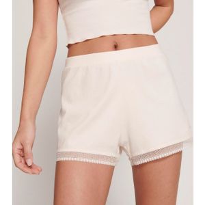 Sloggi Relaxshorts GO Ribbed Short zachte ribstof met kantafwerking