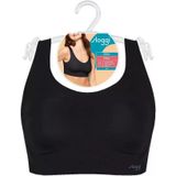 Sloggi - Zero Feel Top - Naadloze Bh - Zwart - 70% Polyamide, 30% Elastaan, Uitneembare Vulling