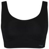 Sloggi - Zero Feel Top - Naadloze Bh - Zwart - 70% Polyamide, 30% Elastaan, Uitneembare Vulling