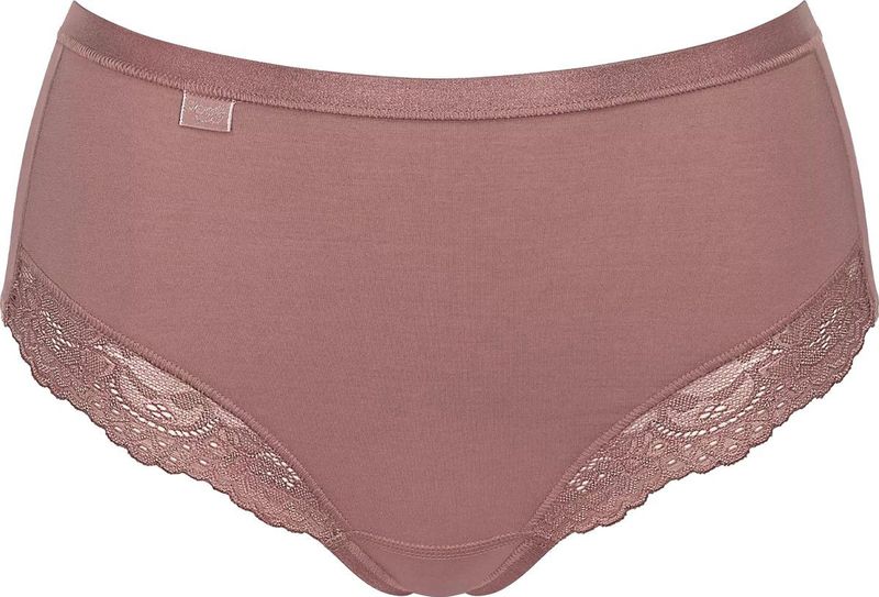 Sloggi - Romance Maxi - Kanten Dames Taille Slip - Roze - Katoen/Microvezel