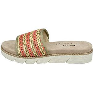 BAGATT Dames Kiko Mule, beige/oranje, 38 EU, beige oranje, 38 EU