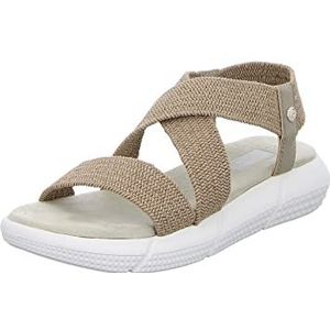 bugatti Dames jersey platte sandalen, Zand