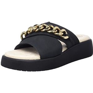 bugatti Kya platte sandalen voor dames, zwart, 37 EU