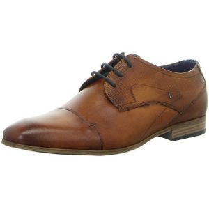 Bugatti Heren Veterschoenen - Cognac - Maat 41