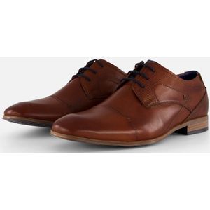 Bugatti - Derby - Lage Schoen - Cognac - Leer - Handafwerking