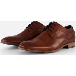 Bugatti - Derby - Lage Schoen - Cognac - Leer - Handafwerking