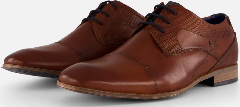 Bugatti - Derby - Lage Schoen - Cognac - Leer - Handafwerking