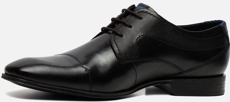 bugatti - Derby - Lage Schoen - Zwart - Gemaakt van Leer