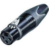 NEUTRIK - XLR-KABELBUCHSE, 3-POLIG, SILBER BESCHICHTET, SCHWARZ