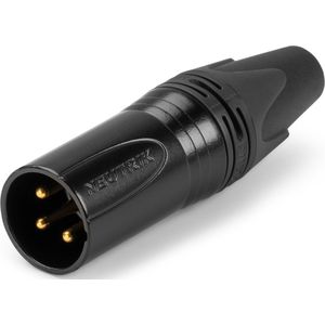 NEUTRIK NC3MXX XLR-connector 3-polig - mannelijke metalen kabelconnector - zwart