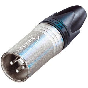 Neutrik NC3MXX XLR 3-pins (m) connector / zwart/grijs