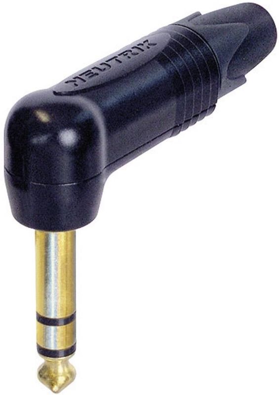 6,3mm Neutrik NP3RX-B Winkelklinkenstecker Stereo vergoldete Kontakte, schwarz