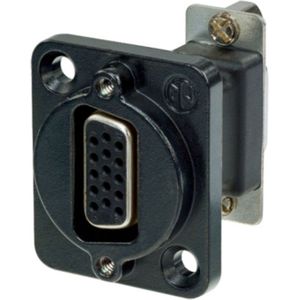 Neutrik - D-SUB Doorvoer - Kabels + Stekkers - Zwart - 15-pins