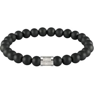 Boss - Armband - Roestvrij Staal - Onyx - Magneetsluiting
