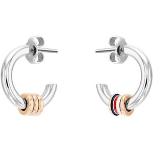 Tommy Hilfiger - Oorbellen - Geel Verguld - Roestvrij Staal - Driekleurige Details