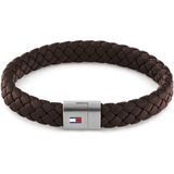 Tommy Hilfiger - TJ2790330 - Armband - Bruin - Leer, Staal