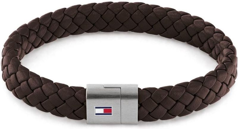 Tommy Hilfiger - TJ2790330 - Armband - Bruin - Leer, Staal