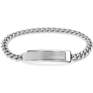 Calvin Klein CJ35000048 Heren Armband - Schakelarmband - Sieraad - Staal - Zilverkleurig - 8 mm breed - 21 cm lang