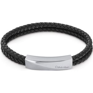 Calvin Klein - Gevlochten Armband - Zwart/Roestvrij Staal