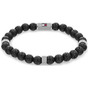 Tommy Hilfiger - TJ2790435 - Armband - Zwart - Lava Steen - 7 mm Breed