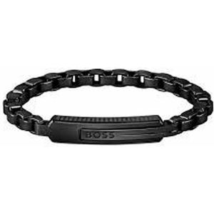 Hugo Boss - Armband - Zwart - RVS