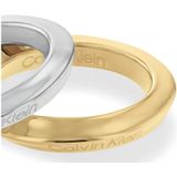 Calvin Klein - Dames Ring - Goudkleurig/Zilver - RVS