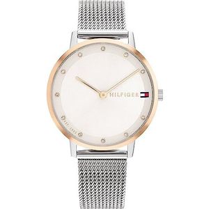 Tommy Hilfiger Analoog kwartshorloge voor dames, verkrijgbaar met roestvrijstalen armband, mesh-armband of leren armband, Light Carnation Gold, armband