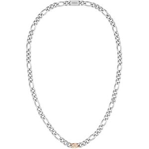 BOSS - RIAN - Ketting - Zilverkleurig - Staal - Figaro - 61 cm
