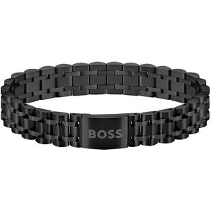 BOSS - OWAN Collection - Schakelarmband - Roestvrij Staal - Zwart