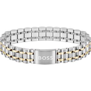 BOSS - Owan - Schakelarmband - Tweekleurig - Roestvrij Staal