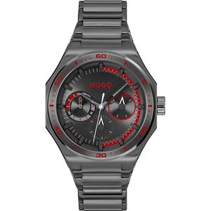 Horloge met zwarte coating en ton-sur-ton wijzerplaat