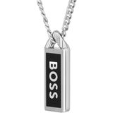 BOSS - Kassy Emblem - Heren Ketting - Zilverkleurig - Staal - 56cm