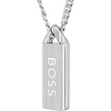 BOSS - Kassy Emblem - Heren Ketting - Zilverkleurig - Staal - 56cm