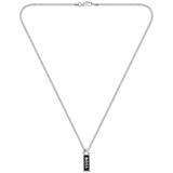 BOSS - Kassy Emblem - Heren Ketting - Zilverkleurig - Staal - 56cm