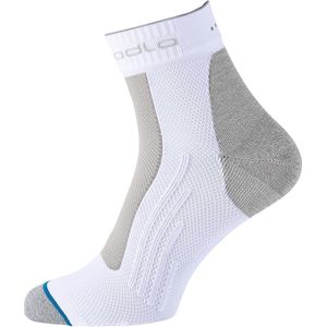 Odlo Running Socks Short  Hardloopsokken - Maat 39-41 - Unisex - wit/grijs