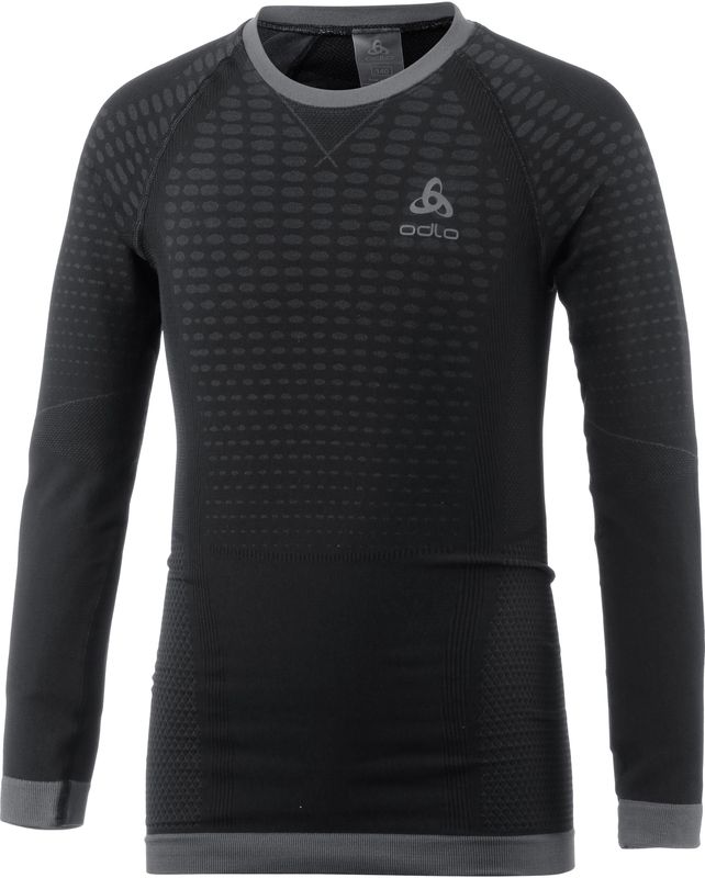 Odlo - Shirt L/S Crew Neck Evolution Warm - Thermoshirt - Zwart - Polyester/Elastaan