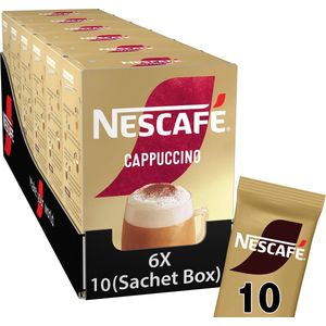 Nescafé - Gold Cappuccino - Oploskoffie - 6 Doosjes x 10 Zakjes