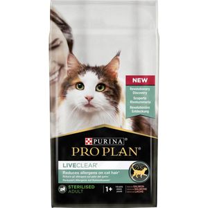 PURINA PRO PLAN LiveClear gesteriliseerde volwassen zalm | 1,4 kg | smakelijke complete voeding | Kan bijdragen aan de ondersteuning van een gezond immuunsysteem | Met zalm