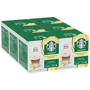 STARBUCKS Vanilla Macchiato by Nescafé Dolce Gusto Koffiecapsules 6 x 12 (72 Capsules, 36 Koffiekopjes)