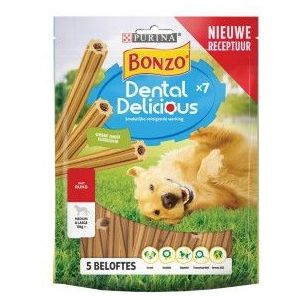 Purina Bonzo (Friskies) Dental Delicious Medium met rund hondensnack