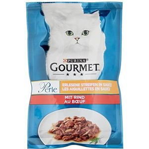 Gourmet PURINA GOURMET - 26 verpakkingen à 85 g nat kattenvoer - met rundvlees - parel