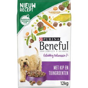 Beneful Gelukkig Volwassen Senior 7+ - Hondenvoer - Kip & Tuingroenten - 12 kg