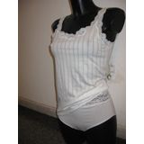 Katoen - Hemd - Streep - Delicaat Kant - Decoratieve Strikken