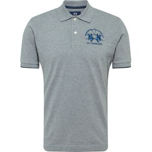 La Martina - Heren Slim Fit Polo Shirt - Korte Mouwen - Contrastdetails - Borduursel