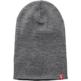 Levi's Slouchy Red Tab Beanie muts, grijs (Regular Grey 55), Fabrikant: Eén maat heren, Regular Grey