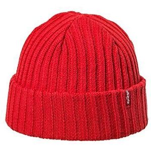 Levi's Geribde beanie, rood (B rood 88), Eén maat