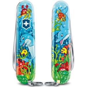 My First Victorinox Junior Zakmes - Dolphin Editie - 9 Functies - met Nekkoord en Kleurboek