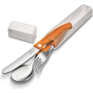 Victorinox Swiss Classic 3-delige Bestekset - Oranje - RVS